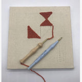 Max Wood Embroidery Cross Stitch Hoop Frame w/ Cloth Fabric Needlepoint 35x26cm