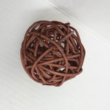 Maxbell 10 Pieces Rattan Wicker Ball Photo Props Wedding Home DIY Trinkets Coffee