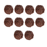 Maxbell 10 Pieces Rattan Wicker Ball Photo Props Wedding Home DIY Trinkets Coffee