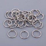 Maxbell 10/20/30 Sets Book Ring Small Loose Leaf Binder Rings Keychain Key Ring 20mm