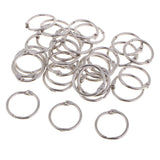 Maxbell 10/20/30 Sets Book Ring Small Loose Leaf Binder Rings Keychain Key Ring 20mm