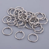 Maxbell 10/20/30 Sets Book Ring Small Loose Leaf Binder Rings Keychain Key Ring 20mm
