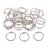 Maxbell 10/20/30 Sets Book Ring Small Loose Leaf Binder Rings Keychain Key Ring 20mm