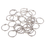 Maxbell 10/20/30 Sets Book Ring Small Loose Leaf Binder Rings Keychain Key Ring 20mm