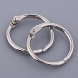 Maxbell 10/20/30 Sets Book Ring Small Loose Leaf Binder Rings Keychain Key Ring 20mm