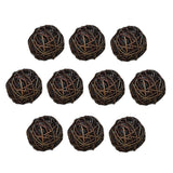 Max 10Pcs Wicker Rattan Balls Home Christmas Wedding Party Decorative Craft 5CM