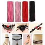 Maxbell 15 Yard 12mm Daisy Flower Embroidery Lace Trim Ribbon Sewing Crafts Black