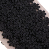 Maxbell 15 Yard 12mm Daisy Flower Embroidery Lace Trim Ribbon Sewing Crafts Black