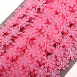 Maxbell 15 Yard 12mm Daisy Flower Embroidery Lace Trim Ribbon Sewing Crafts Rose Red