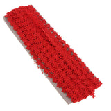 Maxbell 15 Yard 12mm Daisy Flower Embroidery Lace Trim Ribbon Sewing Crafts Big Red