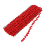 Maxbell 15 Yard 12mm Daisy Flower Embroidery Lace Trim Ribbon Sewing Crafts Big Red