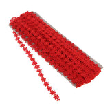 Maxbell 15 Yard 12mm Daisy Flower Embroidery Lace Trim Ribbon Sewing Crafts Big Red