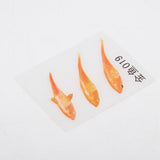 Max 10Set 3D Simulation Resin Painting Art Goldfish Stickers Decorative D