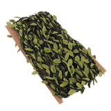 Maxbell 10m Artificial Burlap Garland Plant with Leaves Jute Fabric String Black