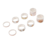 Maxbell Set of 8 Rolls Paper Tape selfadhesive paper stickers scrapbooking tape A