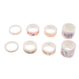 Maxbell Set of 8 Rolls Paper Tape selfadhesive paper stickers scrapbooking tape D