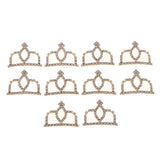Maxbell 10Set Crown Hair Accessories Hair Clips Bridal Hair Decor Golden