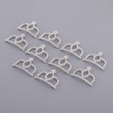 Maxbell 10Set Crown Hair Accessories Hair Clips Bridal Hair Decor Moonlight silver
