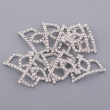 Maxbell 10Set Crown Hair Accessories Hair Clips Bridal Hair Decor Moonlight silver