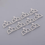 Maxbell 10Set Crown Hair Accessories Hair Clips Bridal Hair Decor Moonlight silver