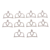 Maxbell 10Set Crown Hair Accessories Hair Clips Bridal Hair Decor Moonlight silver