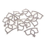 Maxbell 10Set Crown Hair Accessories Hair Clips Bridal Hair Decor Moonlight silver