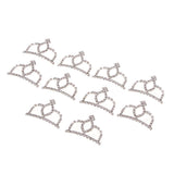 Maxbell 10Set Crown Hair Accessories Hair Clips Bridal Hair Decor Moonlight silver