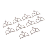 Maxbell 10Set Crown Hair Accessories Hair Clips Bridal Hair Decor Moonlight silver