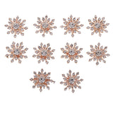 Maxbell 10 Crystal Flatback Rhinestone Buttons Flower Diamante Charms Embellishments