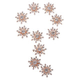 Maxbell 10 Crystal Flatback Rhinestone Buttons Flower Diamante Charms Embellishments