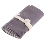 Maxbell Canvas Pencil Bags Case Painting Brush Pouch Roll Up Holders Grey 72 holes