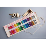 Maxbell Canvas Pencil Bags Case Painting Brush Pouch Roll Up Holders TOWER 12 holes