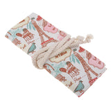 Maxbell Canvas Pencil Bags Case Painting Brush Pouch Roll Up Holders TOWER 12 holes