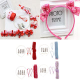 Maxbell 8 Pieces DIY Baby Girls Hair Accessories Findings Hair Clips Headband Craft