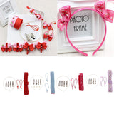 Maxbell 8 Pieces DIY Baby Girls Hair Accessories Findings Hair Clips Headband Craft