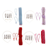 Maxbell 8 Pieces DIY Baby Girls Hair Accessories Findings Hair Clips Headband Craft