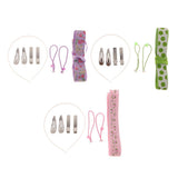 Maxbell Girls Hair Accessories DIY Hair Rope Alligator Clips Making Kit Green