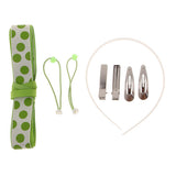 Maxbell Girls Hair Accessories DIY Hair Rope Alligator Clips Making Kit Green