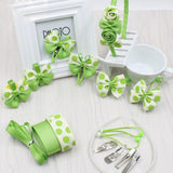 Maxbell Girls Hair Accessories DIY Hair Rope Alligator Clips Making Kit Green