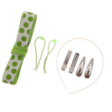 Maxbell Girls Hair Accessories DIY Hair Rope Alligator Clips Making Kit Green