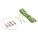 Maxbell Girls Hair Accessories DIY Hair Rope Alligator Clips Making Kit Green
