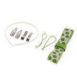 Maxbell Girls Hair Accessories DIY Hair Rope Alligator Clips Making Kit Green