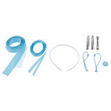 Maxbell 17pcs cloth flower bead ribbon  for hair clip  headwear Crafts Blue