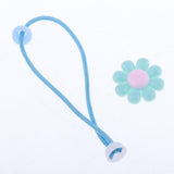 Maxbell 17pcs cloth flower bead ribbon  for hair clip  headwear Crafts Blue