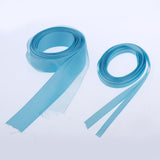 Maxbell 17pcs cloth flower bead ribbon  for hair clip  headwear Crafts Blue