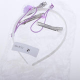 Maxbell 17pcs cloth flower bead ribbon  for hair clip  headwear Crafts Purple
