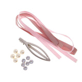 Maxbell DIY Crystal Hair Clip Barrette Making Kits Pink