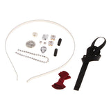 Maxbell DIY Crystal Headband Hairband Making Kits Wine Red