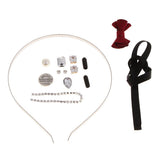 Maxbell DIY Crystal Headband Hairband Making Kits Wine Red