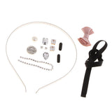 Maxbell DIY Crystal Headband Hairband Making Kits Pink